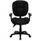 Emma and Oliver Mid-Back Multifunction Pillow Top Swivel Ergonomic Task Office Chair with Arms
